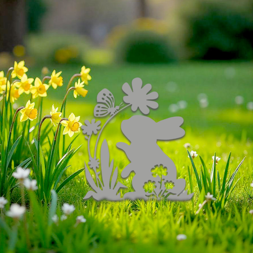 Décoration extérieure Lapin de Pâques et papillon – Image 3