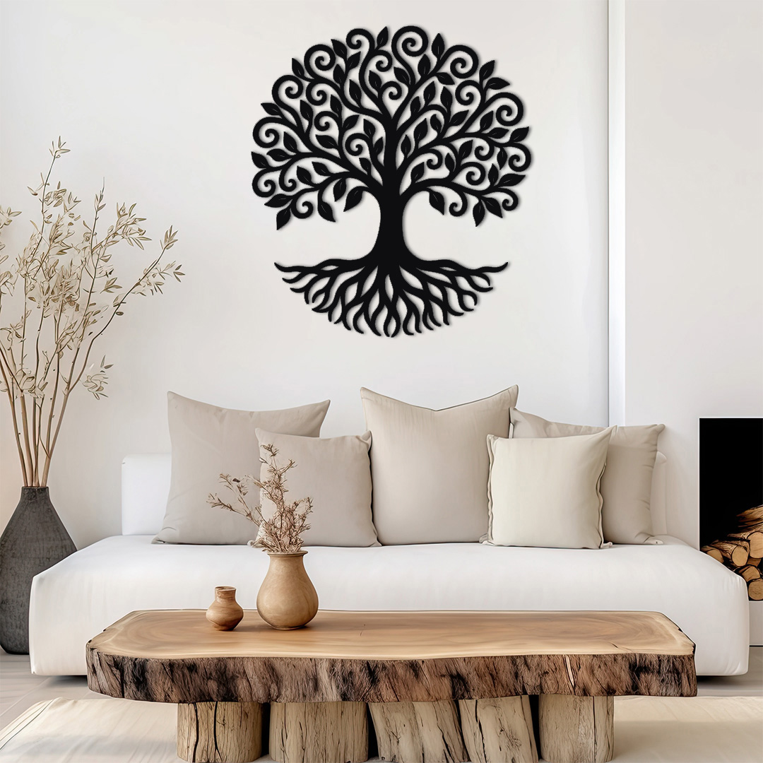 Décoration murale métal pliable arbre de vie