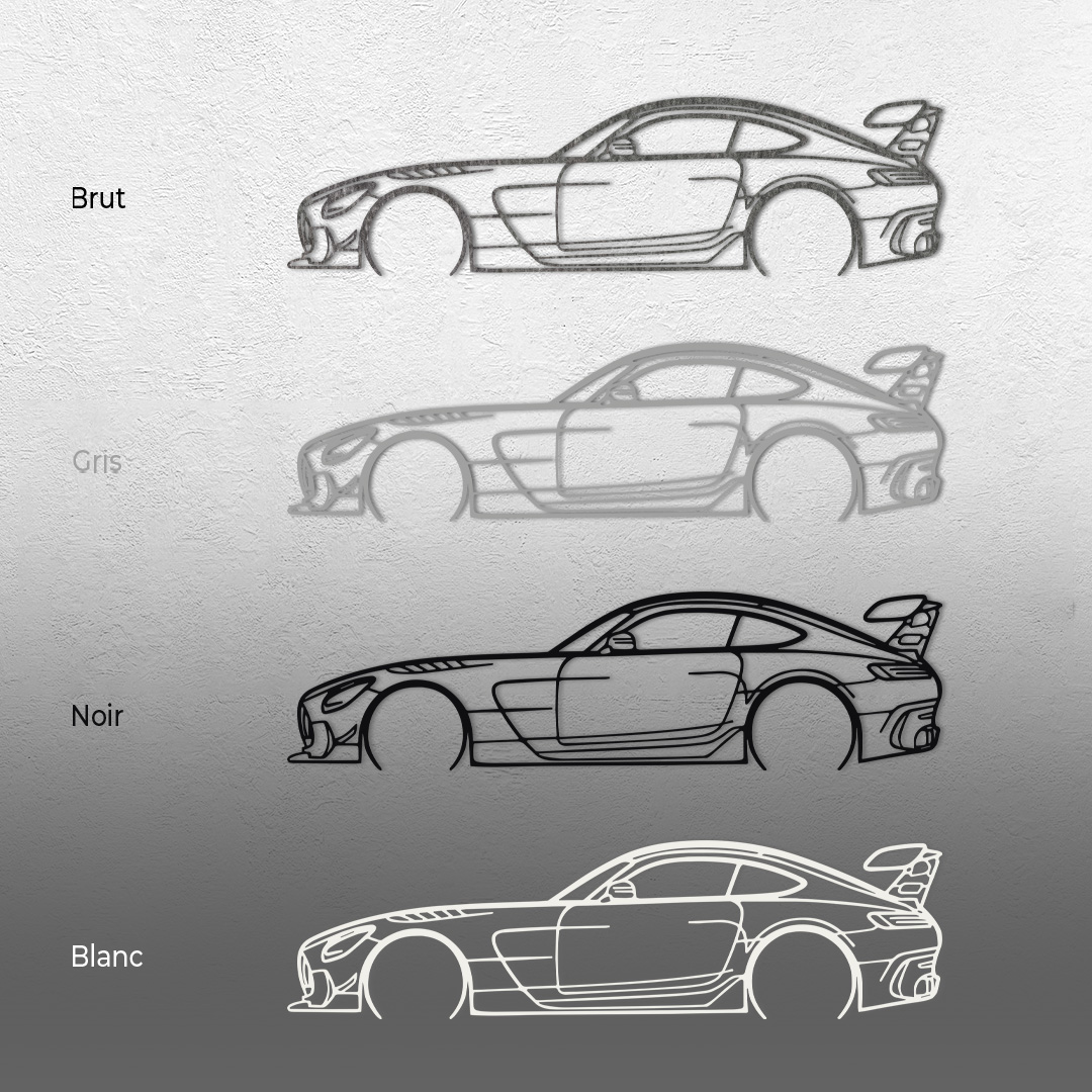 Baril métal custom 60 L MERCEDES AMG GRIS métallisé